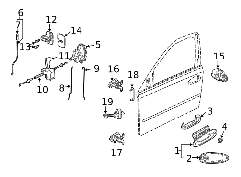 Lock & Hardware for 2007 Saab 9-3 #1