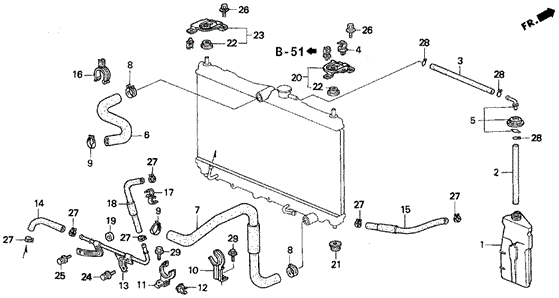 Radiator Hose for 1993 Honda Prelude #0