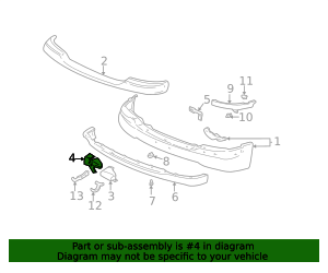 1999-2006 GM Passenger Side Front Bumper Impact Bar Bracket 12474444 ...