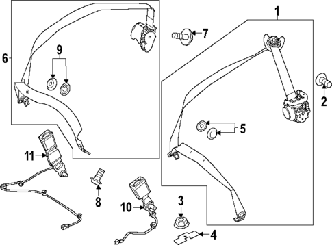 Seat Belt for 2023 Mercedes-Benz EQB 300 #1