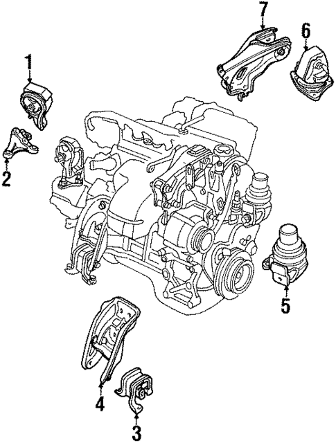 Engine & Trans Mounting for 1998 Acura CL #1