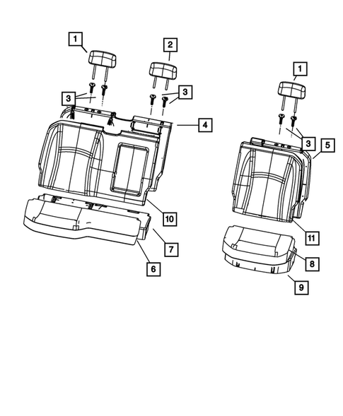 Rear Seats - Second Row for 2012 Ram 1500 #7