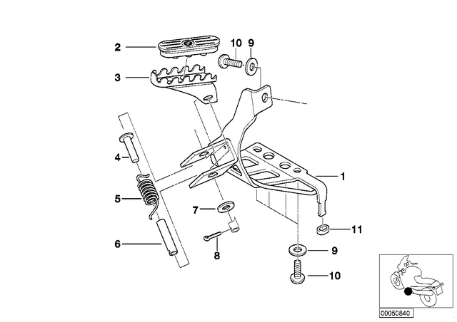 46717650294 - : Footpeg Plate Right - Vorne for BMW-Motorrad Image