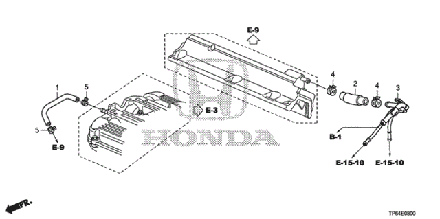 Breather Tube (V6) (1) for 2012 Honda Crosstour #0