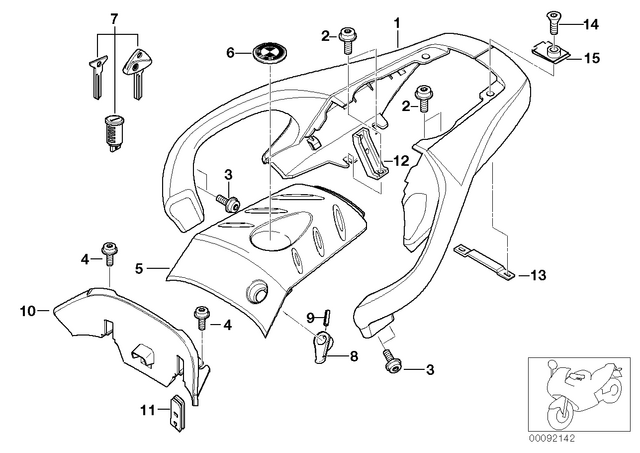 46542346383 - : Cover F Luggage Support for BMW-Motorrad Image