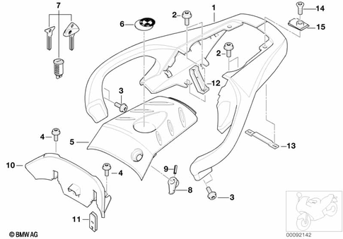 Motorcycle Trim Section, Windshield for 2001 BMW-Motorrad F 650 GS #0