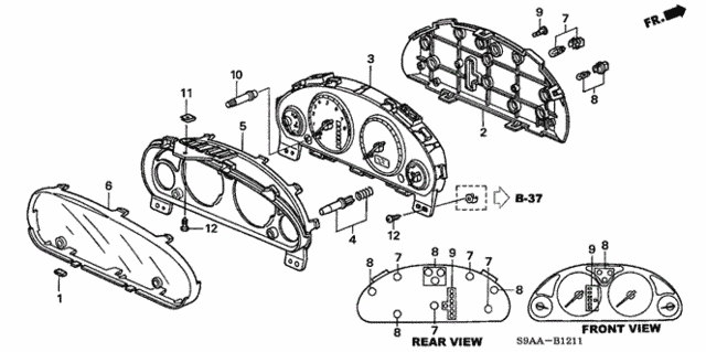 Meter Components (Visteon) for 2006 Honda CR-V #0