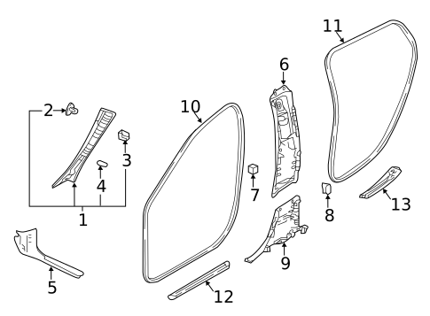 Interior Trim - Pillars for 2019 INFINITI QX30 #0