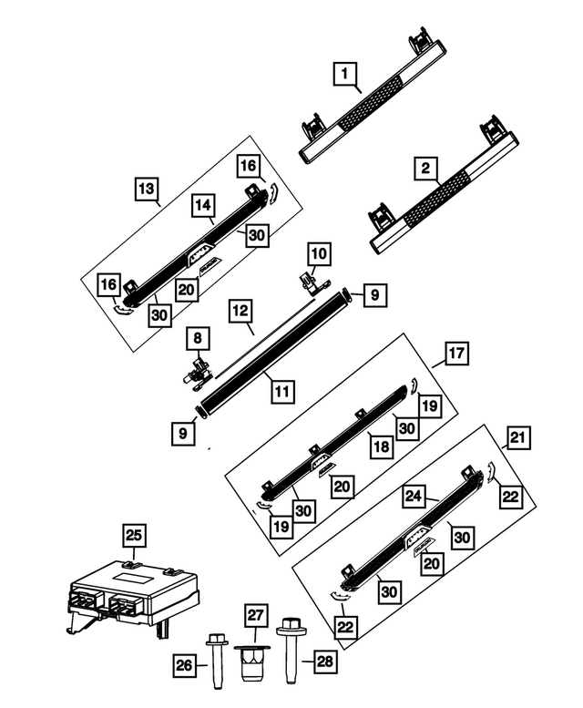 68509091AA - Exterior Ornamentation: Side Step Step Pad, Left for Mopar Image