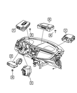 4671918AF - Electrical: Compass Module for Chrysler: PT Cruiser, Sebring, Town &amp; Country | Dodge: Avenger, Caliber, Grand Caravan, Journey, Nitro | Jeep: Commander, Compass, Liberty, Patriot, Wrangler Image