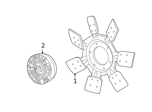 Cooling Fan for 2000 Ford F-250 Super Duty #1
