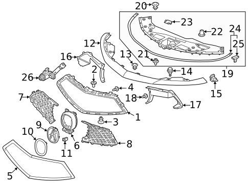 Grille & Components for 2018 Acura RLX #0