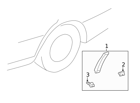 Exterior Trim - Quarter Panel for 1999 Lexus ES300 #0