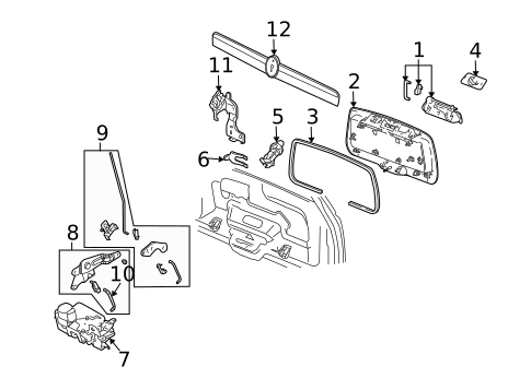 Liftgate for 2006 Saab 9-7x #1