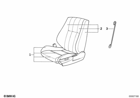 Front Seat for 1992 BMW 535i #6