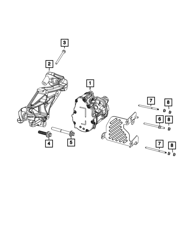 68549263AB - : A/c Compressor Bracket for Mopar Image