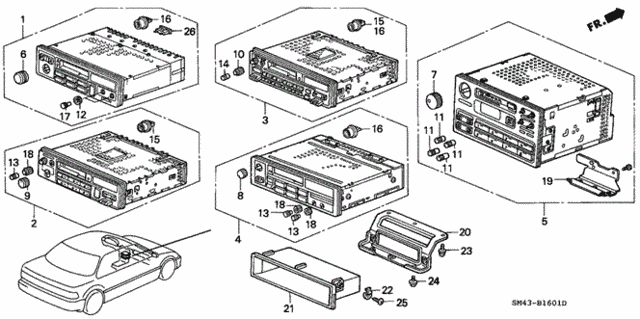 Auto Radio for 1991 Honda Accord #0