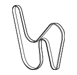 12578553 - Maintenance &amp; Lubrication: Serpentine Belt for Cadillac: CTS Image