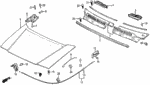 63455SA0000 - Body/Air Conditioning: GROMMET, HOOD WIRE for Honda Image