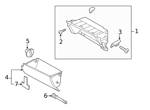 Glove Box for 2013 Hyundai Elantra Coupe #1