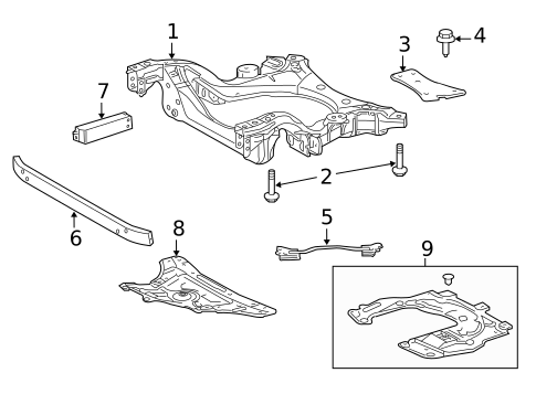 Suspension Mounting for 2013 Lexus LS460 #1