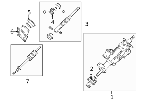 Steering Column Assembly for 2009 Nissan Pathfinder #0