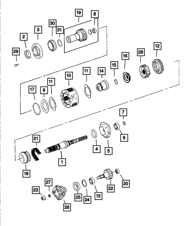 68196327AA - NV233; Transfer Case: Transfer Case Planetary for Mopar Image image