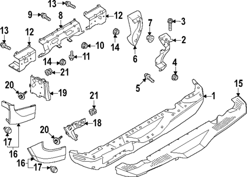 Bumper & Components - Rear for 2023 Ford Bronco #0