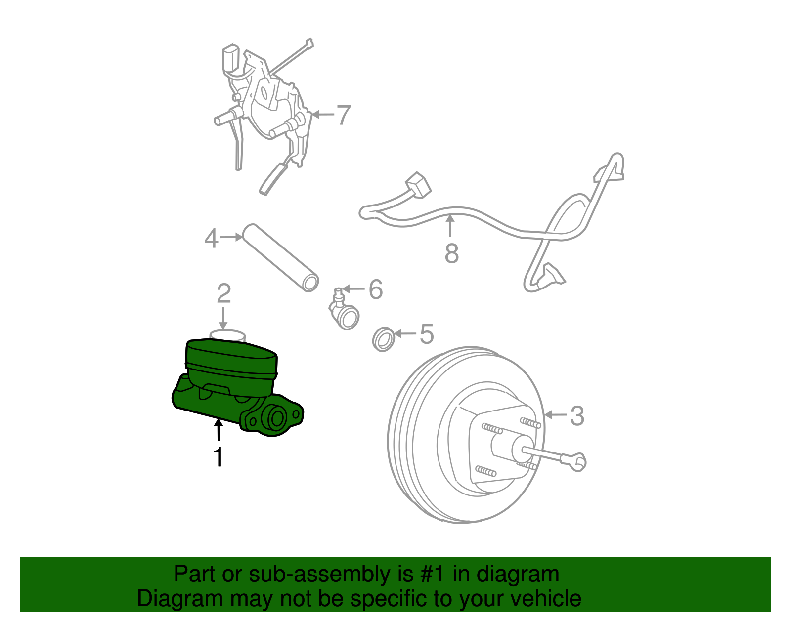 bach 8L2Z-2140-B - Master Cylinder 2003-2010 Ford | Ford Parts Direct