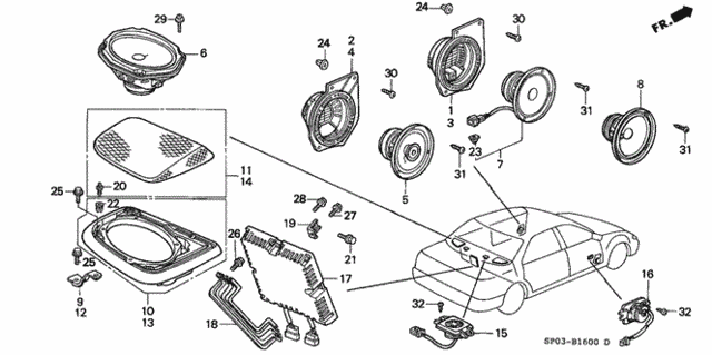 Speaker for 1995 Acura Legend #0