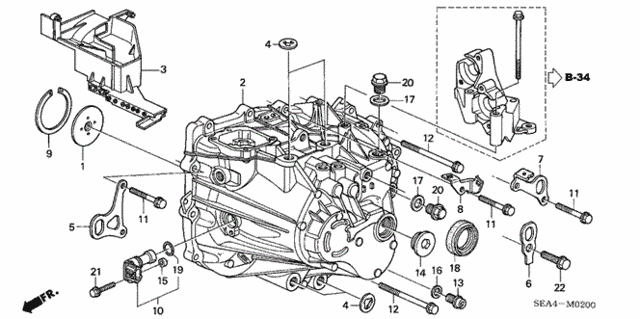 MT Transmission Case for 2004 Acura TSX #0
