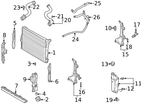 Radiator & Components for 2003 BMW 325xi #0