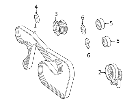 Belts & Pulleys for 2007 Mercedes-Benz CL600 #0