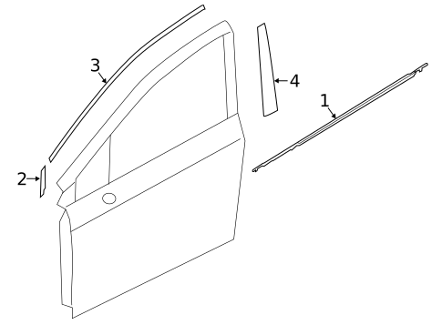 Exterior Trim - Front Door for 2021 Subaru Crosstrek #0