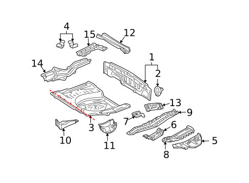 Rear Body for 2008 Lexus RX400h #0