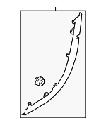 LR044597 - Body: Rear Molding for Land Rover: Range Rover, Range Rover Sport Image