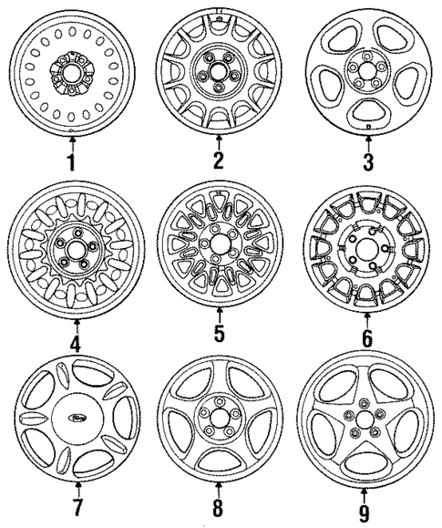 Wheels for 1996 Ford Taurus #0