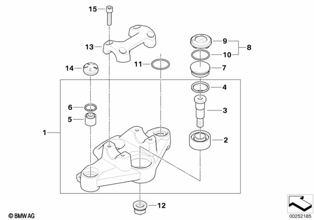 31427727252 - Steering: Clamping Support -  for BMW-Motorrad Image