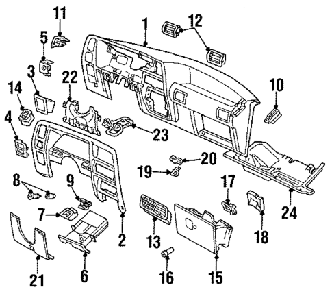 Instrument Panel for 1991 Ford Explorer #0