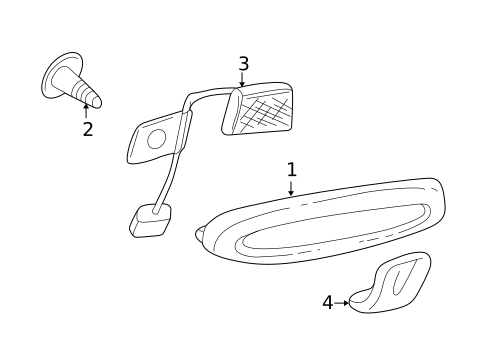 High Mounted Stop Lamp for 2000 Pontiac Bonneville #0