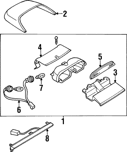 High Mounted Stop Lamp for 1998 INFINITI Q45 #0