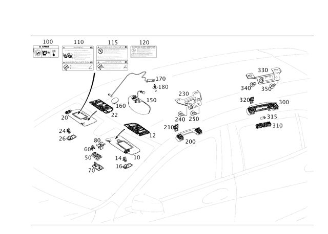 8175901 - Covering and Lining: Information Label for Mercedes-Benz Image image