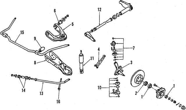 54616B9700 - : Suspension Stabilizer Bar Link Bolt for Nissan Image