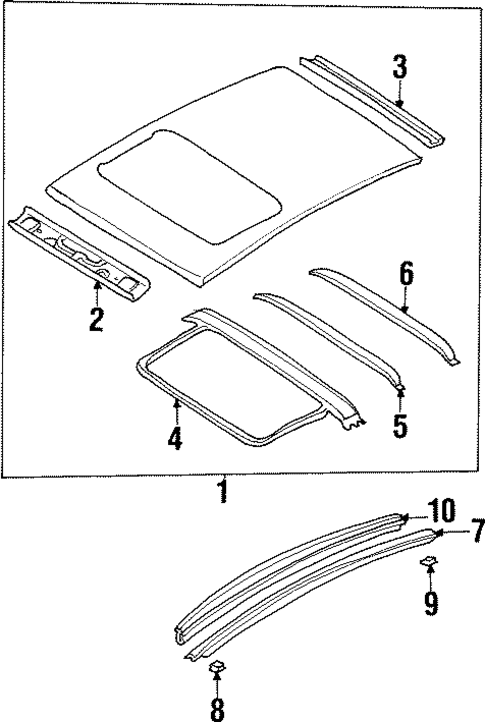 Exterior Trim - Roof for 1998 INFINITI Q45 #0