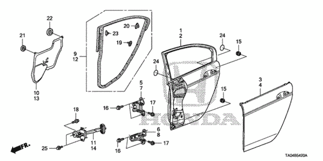Rear Door Panels for 2010 Honda Accord #0