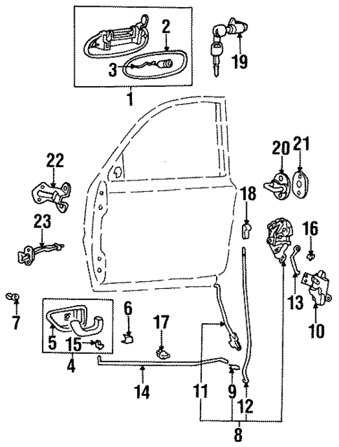 Rear Door for 1996 Hyundai Sonata #2