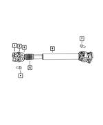 2AMD7351AA - Front Axle; American Axle 235 MM Single Rear Wheel; Differential and Drive Line: U-joint Kit, Value Line for Mopar Image