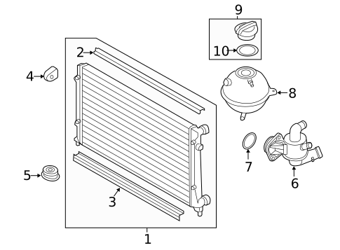 Radiator & Components for 2014 Volkswagen Beetle #5
