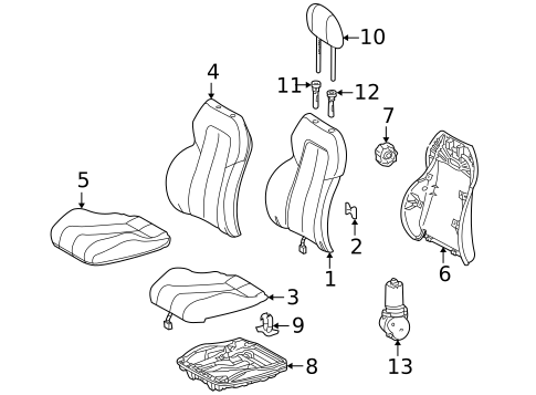 Front Seat Components for 2003 Mercedes-Benz SLK 230 #0