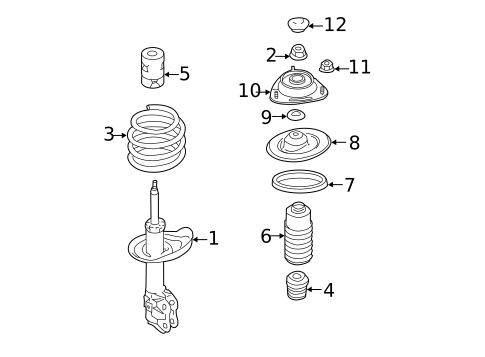 Struts & Components for 2017 Subaru Crosstrek #0
